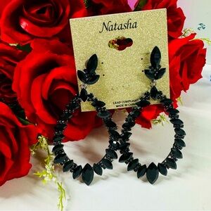 💎SALE LARGE CRYSTAL TEARDROP EARRINGS